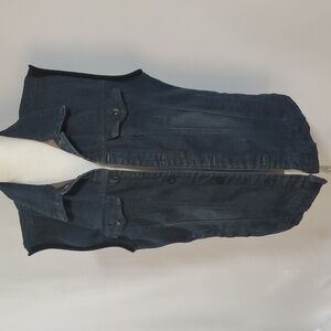 Mens RUDE Dark Blue Denim Vest Size Medium